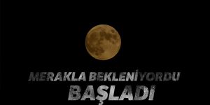 Ay, tutulma öncesi kızıla büründü