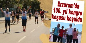 Erzurum'da 100. yıl kongre koşusu koşuldu