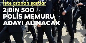 2 bin 500 polis memuru adayı alınacak