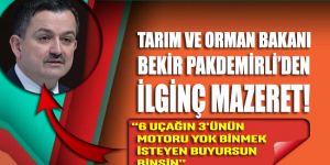 Pakdemirli'den THK'nın yangın söndürme uçaklarıyla ilgili açıklama