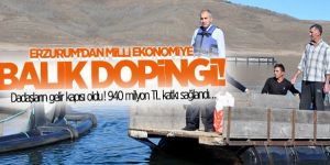 Erzurum’dan milli ekonomiye balık dopingi