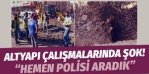 Erzurum'da altyapı çalışmalarında insan kemikleri bulundu