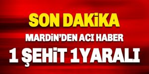 Mardin'den acı haber: 1 şehit, 1 yaralı