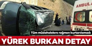 Erzurum'da yürek burkan kaza