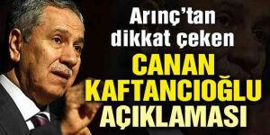 Arınç'tan dikkat çeken sözler
