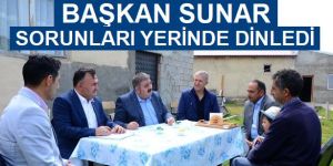 Başkan Sunar, köy köy gezerek istekleri birinci ağızdan dinliyor