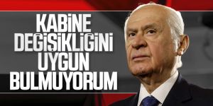 Devlet Bahçeli'den kabine değişikliği ve yeni parti iddialarıyla ilgili açıklama