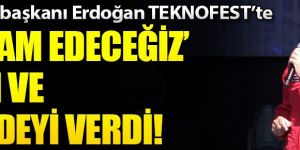 Erdoğan, TEKNOFEST etkinlik alanında açıklamalarda bulundu