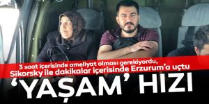 Polis Helikopteri yaşama uçurdu