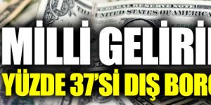 Milli gelirin yüzde 37’si dış borç!