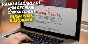 Kamu alacakları için gecikme zammı oranı yarım puan düşürüldü