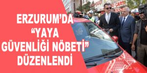 Erzurum’da “Yaya Güvenliği Nöbeti” düzenlendi