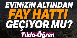 Evinizin altından fay geçip geçmediğini internetten öğrenin