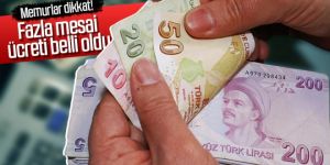 Memurun fazla mesai ücreti 2,26 liraya çıkacak