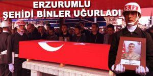 Erzurumlu şehit Ekşioğlu'nu binler uğurladı