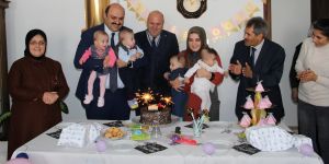 4 yıl sonra ‘dördüz’ lerin doğum gününü kutladılar
