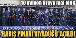 Erzurum'da yapılan 'Barış Pınarı Viyadüğü' açıldı