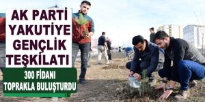 Ak Parti Yakutiye Gençlik teşkilatı 300 fidanı toprakla buluşturdu