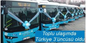 Erzurum toplu ulaşımda Türkiye 3’üncüsü oldu