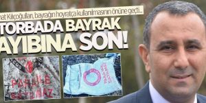 Erzurumlu gazeteci bayrak ayıbına son verdirdi!