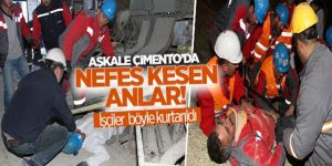 Aşkale çimentoda sıcak saatler yaşandı
