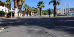 Bodrum Limanına Andezit taşı