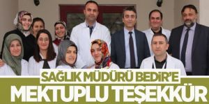 Sağlık Müdürü Bedir'e Mektuplu Teşekkür