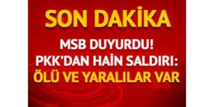 MSB duyurdu! PKK'dan hain saldırı