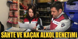 Erzurum'da sahte ve kaçak alkol denetimi