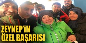 Özel kayakçı başarısıyla tarihe geçti