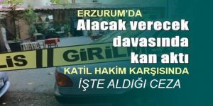 Erzurum'da Tartıştığı kişiyi keserle öldürdüğü iddia edilen sanığa 15 yıl hapis