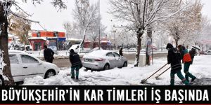 Büyükşehir’in kar timleri iş başında