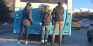 Patenci gençlerin tehlikeli yolculuğu kamerada