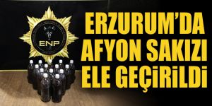 Erzurum'da 14 kilo 450 gram Afyon sakızı yakalandı