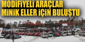 Modifiyeli araçlar minik eller için buluştu