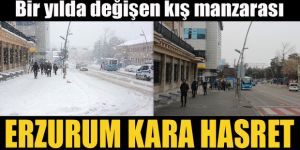 Erzurum'un bir yılda değişen kış manzarası