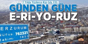 Erzurum'un nüfusu verilere göre azaldı