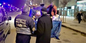 Aziziye zabıtasından gece mesaisi