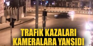Erzurum'da kontrolden çıkan araç işyerine daldı