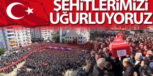 İdlib şehitleri son yolculuklarına uğurlanıyor