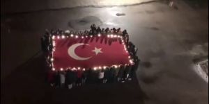 Kız yurdundaki öğrenciler İdlib şehitlerini andı