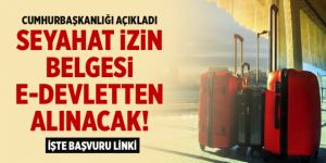 Seyahat İzin Belgesi başvuruları e-Devlet'ten yapılabilecek