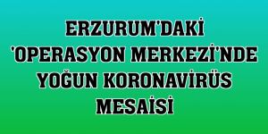 Erzurum'daki 'Operasyon Merkezi'nde yoğun koronavirüs mesaisi