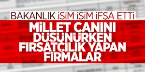 Ticaret Bakanlığı maskede fahiş fiyat uygulayan firmaların isimlerini açıkladı