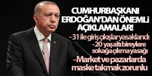 Erdoğan koronavirüsle mücadelede yeni tedbirleri açıkladı