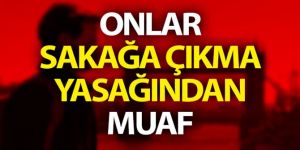 18-20 yaş aralığında sokağa çıkma yasağından muaf tutulacaklar belli oldu
