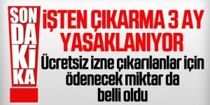 İşten çıkarma 3 ay yasaklanıyor
