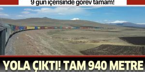 940 metrelik ihracat treni Türkiye'den Orta Asya’ya doğru yola çıktı