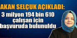 Kısa Çalışma Ödeneğine 3 milyon 194 bin 610 çalışan için başvuru yapıldı