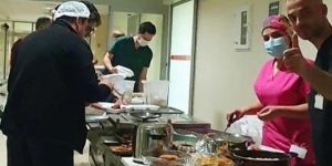 Öğretmenlerden sağlık çalışanları için iftar yemeği